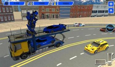 Robot Car Transporter - US Police Robot Transform截图3