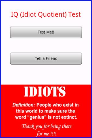 IQ (Idiot Quotient) Test截图1