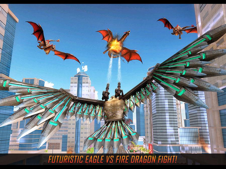 Flying Robot Eagle Transform: Futuristic Robot War截图2