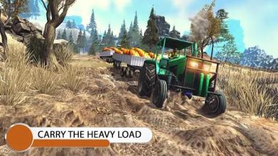 Offroad Muddy Farming Tractor Trolley Driving截图3