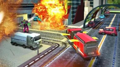 Truck Robot Fire Fighter Real War Simulator截图4