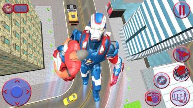 Flying Superhero Captain Robot Crime City Battle截图2