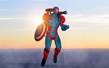 Superhero Flying Captain Robot Theft Auto截图1