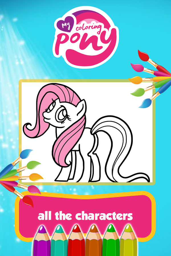 Rainbow Pony Coloring Game截图3