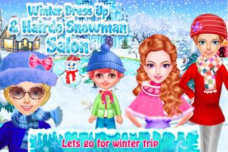 Winter Dressup And Hairdo - Snowman Salon截图1