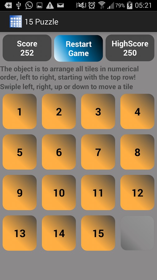 Puzzle 15 Free Game截图1