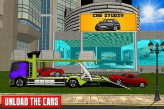 Multi Car Transporter Truck: Vertical Ramp Sim截图4