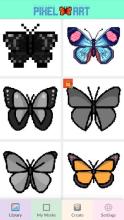 Butterfly Color By Number: Pixel Art Butterfly截图1