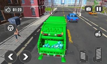 City Garbage Truck 2018: Road Cleaner Sweeper Game截图4