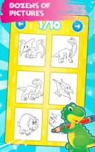 Dinosaurs Coloring Book Pages: dino kids Coloring截图5