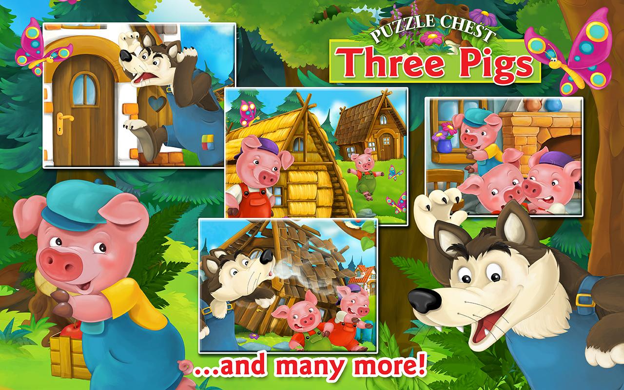 Three Pigs Jigsaw Puzzle Game截图3