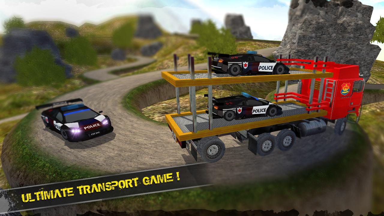 OffRoad Police Transporter Truck Games截图5