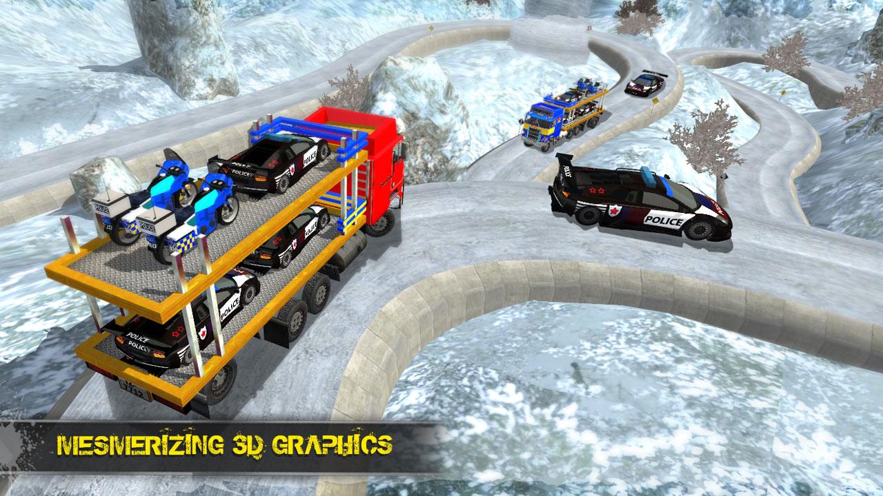 OffRoad Police Transporter Truck Games截图4