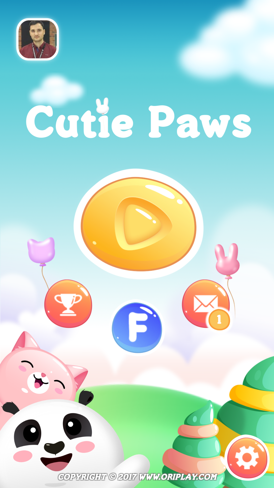 Cutie Paws - Oriplay Match 3 Game截图1