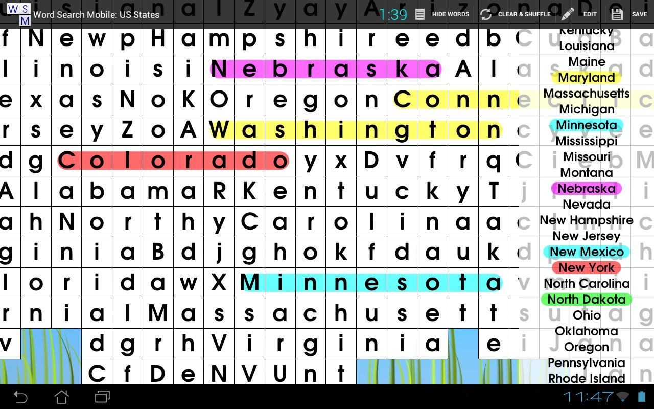 Word Search Mobile Demo截图4