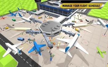 Blocky Airport Ground Flight Staff Simulator Game截图1