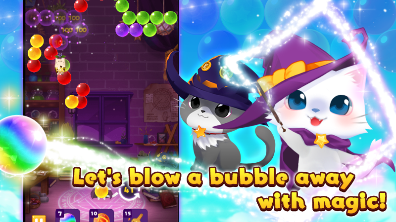 Bubble Cat Worlds Cute Pop Shooter截图4