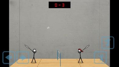 Stick figure badminton: Stickman 2 players y8截图1