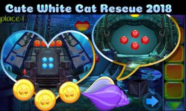 Cute White Cat Rescue Game 2018 - Best Escape 426截图2