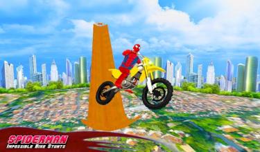 Spiderman Impossible Track Bike Stunts截图1