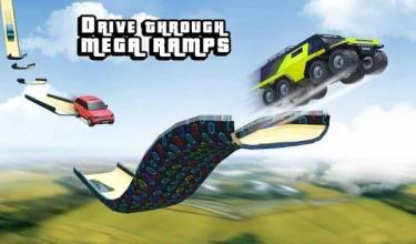 Mega Ramp Cruiser Car Stunt Racing Games 2018截图3