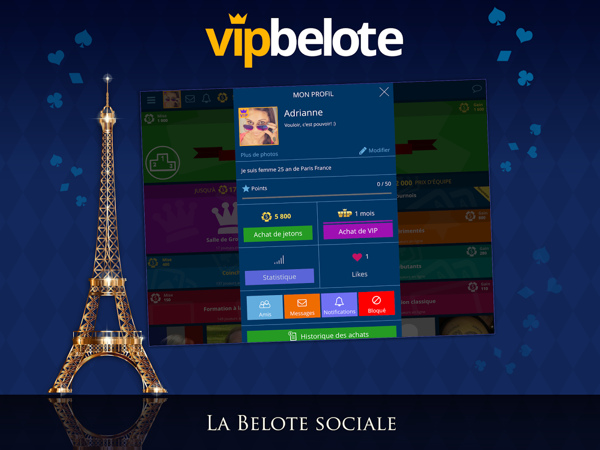 Belote ♥️ VIP Belote en ligne gratuit et Coinche截图1