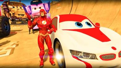 Superhero Car Racing: Car Stunt Racing 2018截图3