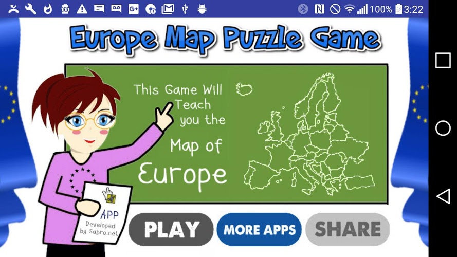 Europe Map Puzzle Drag & Drop截图1