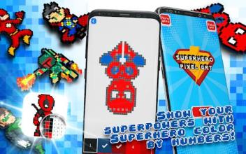 Superhero Pixel Art – Superhero Coloring Book截图5