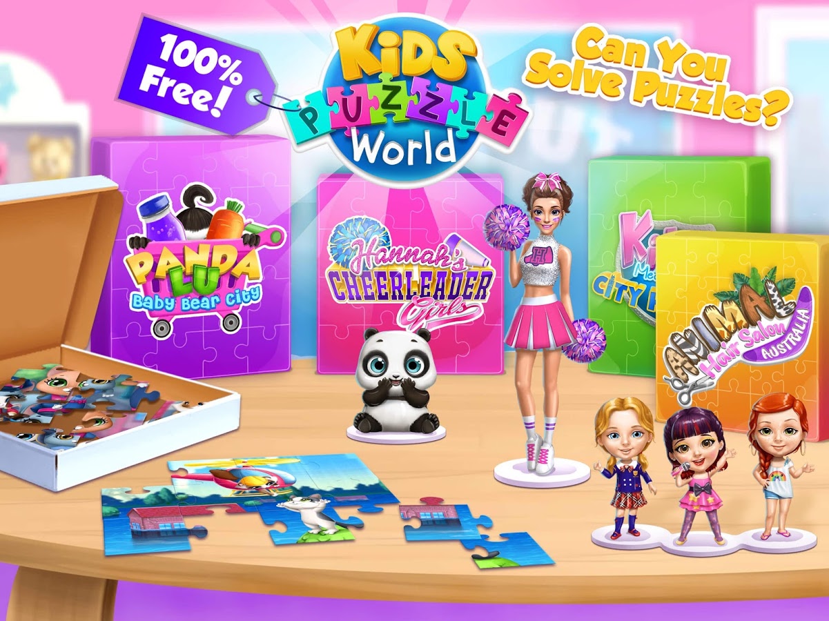 Kids Puzzle World - Free Animal & School Jigsaws截图2