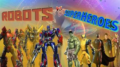 Superheroes Fighting Vs Robot Fighting Games截图5