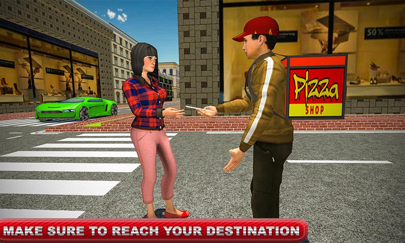 Pizza Bike Delivery Car Driver: Pizza Delivery Boy截图3