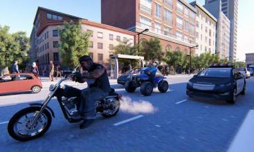 US Police ATV Quad Bike: City Gangster Chase Games截图1