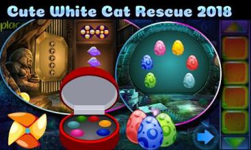 Cute White Cat Rescue Game 2018 - Best Escape 426截图1