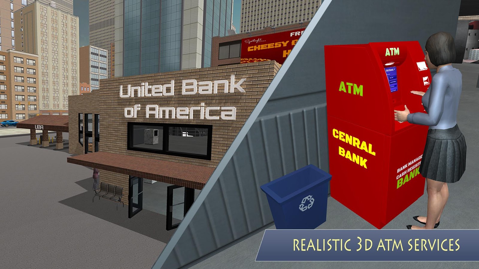 城市银行经理和出纳的ATM 2018截图5