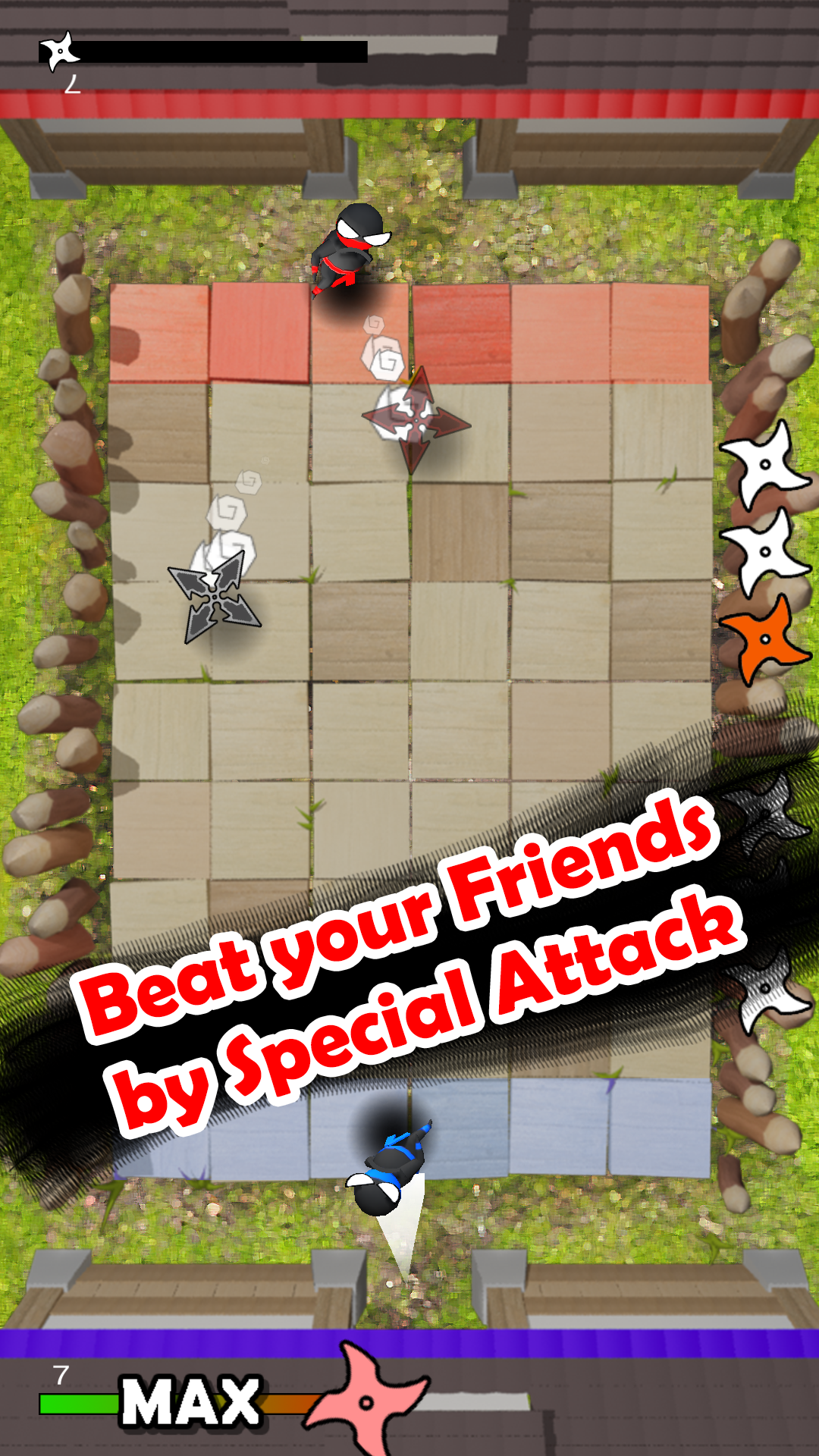 Jumping Ninja Shuriken : two Player game截图3