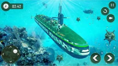 US Army Transporter Submarine Driving Games截图3