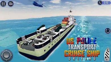 US Police Transport Cruise Ship Driving Game截图4