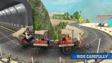 Offroad Long Cycle Rickshaw Driving Simulator 2018截图2