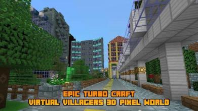 Epic Turbo Craft: Virtual Villagers 3D Pixel World截图4