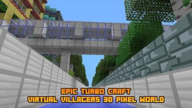 Epic Turbo Craft: Virtual Villagers 3D Pixel World截图3