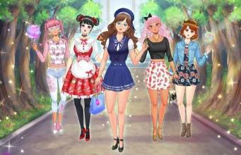 Kawaii High School Fashion - Anime Makeover截图2