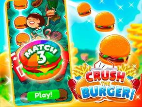 Crush The Burger ! Deluxe Match 3 Game截图1