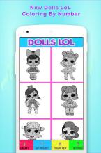 Coloring LoL Pixel Surprise Dolls By Number截图4