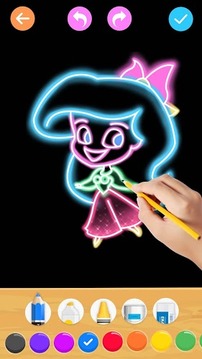 Draw Glow Princess截图