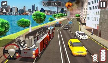 Fire Truck Driving Rescue 911 Fire Engine Games截图4