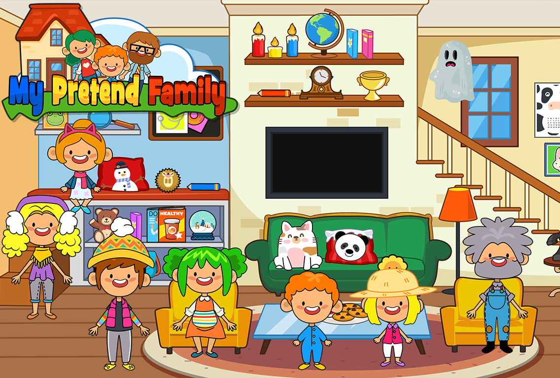 My Pretend Home & Family - Kids Play Town Games!截图2