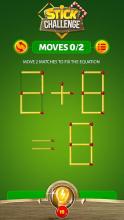 Stick Challenge. Matchsticks Puzzle Game.截图1