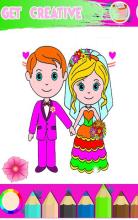 Bride and Groom Wedding Coloring Pages截图5