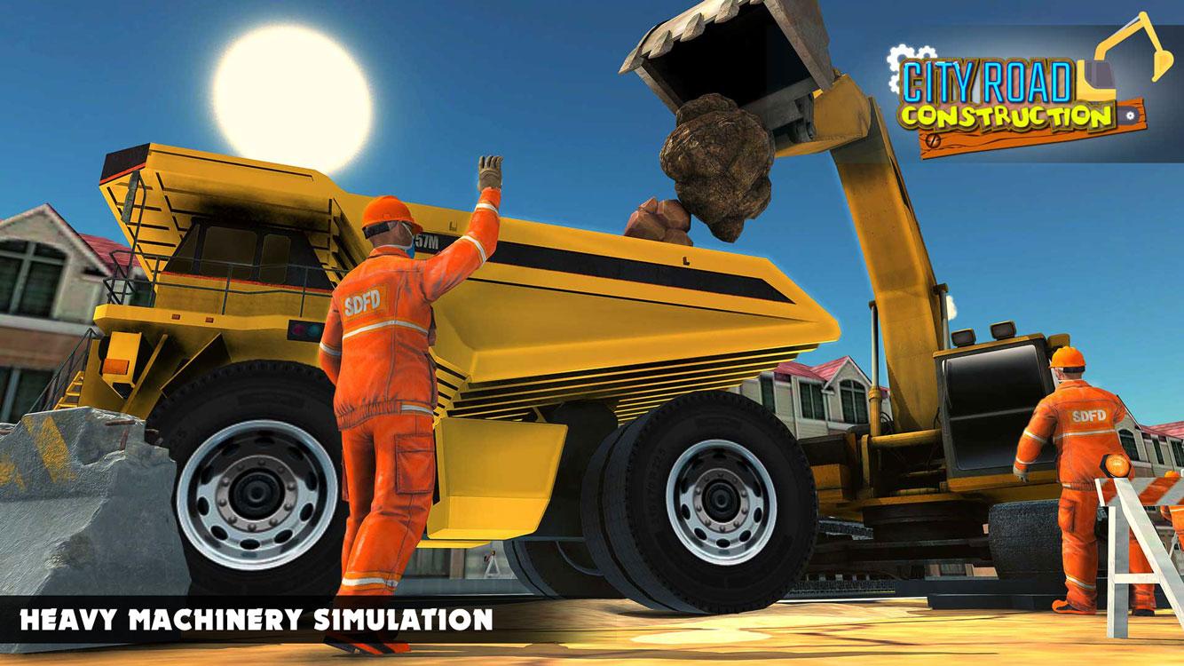 Mega City Road Construction Machine Operator Game截图2
